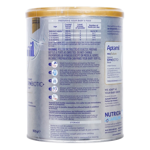 Sữa Aptamil Profutura Úc số 1 900g cho bé 0-6 tháng