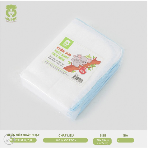 Khăn sữa xuất Nhật Mipbi