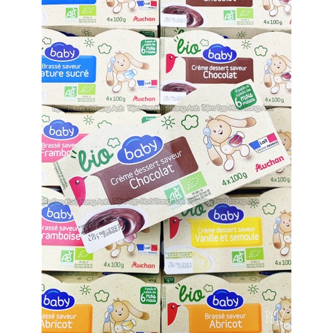 Sữa chua Bio Baby Auchan Pháp