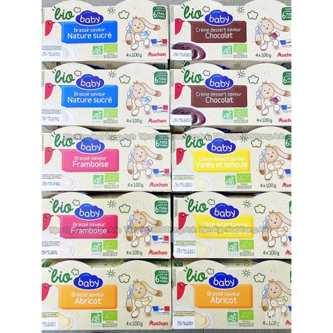 Sữa chua Bio Baby Auchan Pháp