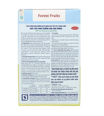 Bột ăn dặm Hipp vị hoa quả rừng (6 tháng+)