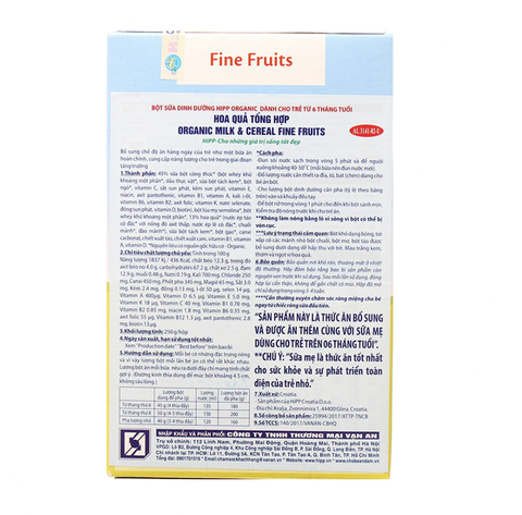 Bột ăn dặm Hipp vị hoa quả TH (6 tháng+)