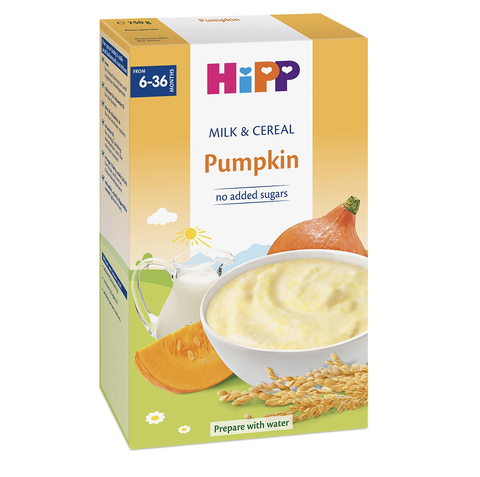 Bột ăn dặm Hipp vị Bí Ngô, sữa (6 tháng+)