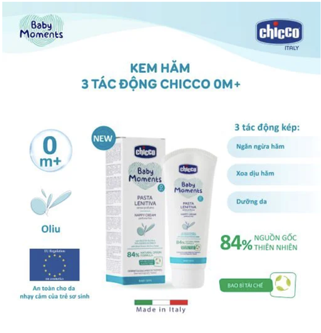 Kem hăm ba tác động Chicco 100ml (0 tháng+)