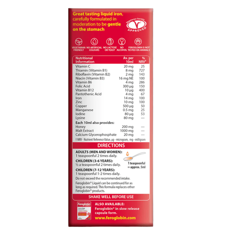 Sắt Nước Feroglobin 200ml UK