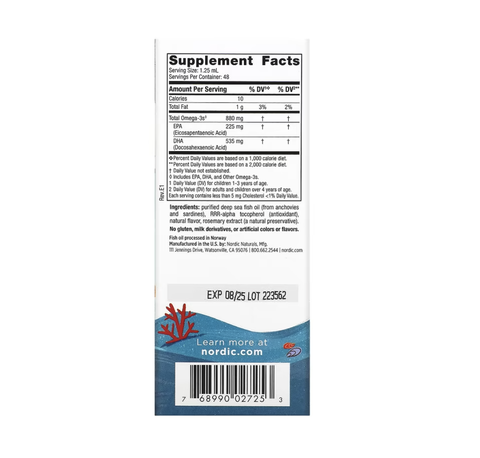 Siro bổ sung DHA Xtra Nordic Natural's 880mg (1 tuổi+)