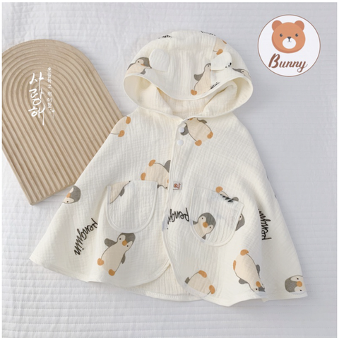 Áo choàng nắng vải xô Bunny