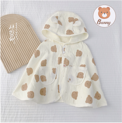 Áo choàng nắng vải xô Bunny