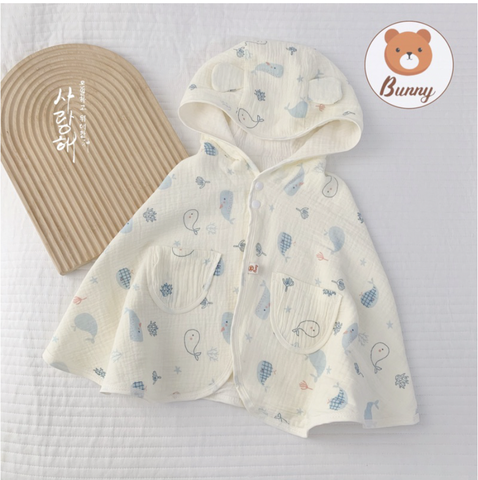 Áo choàng nắng vải xô Bunny