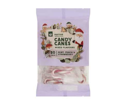 Kẹo gậy ông già noel mix vị Woolworths (30 cái)