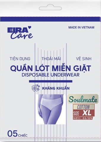 Quần lót miễn giặt cotton nữ Soulmate Eira Care (set 5 cái)