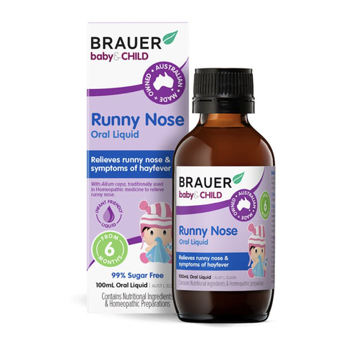 Siro trị sổ mũi, ngạt mũi Brauer Runny Nose (6 tháng+)