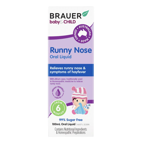 Siro trị sổ mũi, ngạt mũi Brauer Runny Nose (6 tháng+)