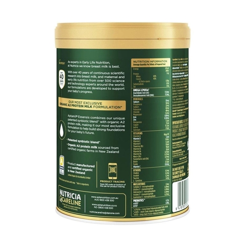 Sữa Aptamil Essensis Organic số 1 900g Úc (0 - 6 tháng)