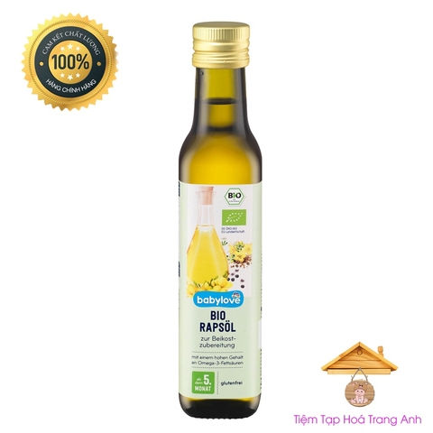 Dầu hạt cải ăn dặm hữu cơ babylove dm