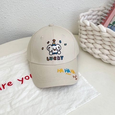 Mũ lưỡi trai Gấu LUCKY thêu