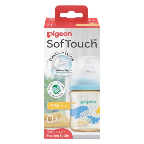 Bình sữa Pigeon PPSU in họa tiết