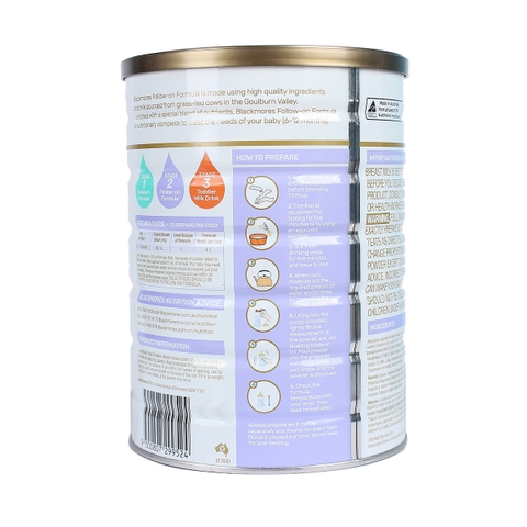 Sữa Blackmores Úc số 2 900gr (6 - 12 tháng)