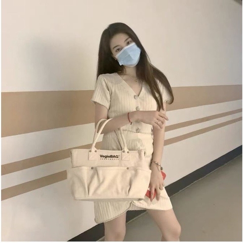 Túi bỉm sữa Veglebag-Kem