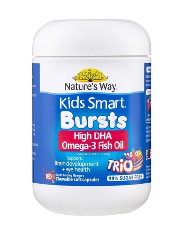 Kẹo Kids Smart Bursts High DHA omega-3 TRIO 180 viên
