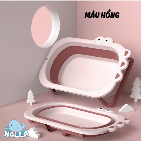 Chậu tắm kèm phao gấp gọn Holla Cá Sấu
