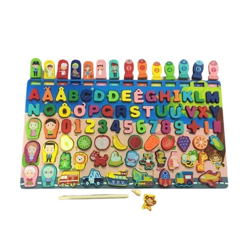 Bộ đồ chơi gỗ câu cá logic