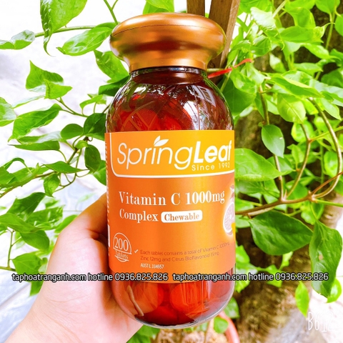 Viên Vitamin C 1000 Complex Chewable SpringLeaf 200 viên.