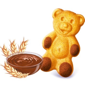 Bánh bông lan gấu LULU Pháp