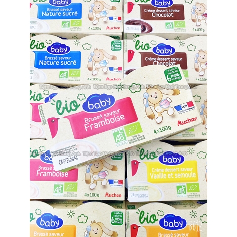 Sữa chua Bio Baby Auchan Pháp