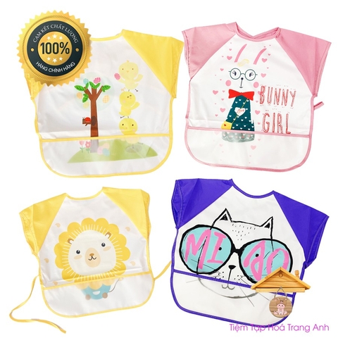Áo yếm ăn dặm dài tay cho bé