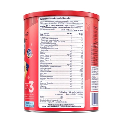 Sữa bột Enfagrow A+ 3 Canada vị sữa 907g (1-3 tuổi)