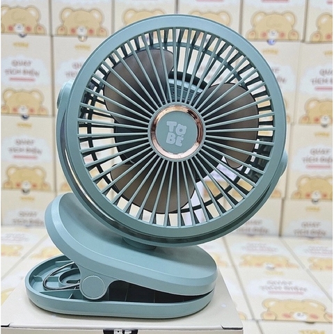 Quạt kẹp xe đẩy tích điện mini TOBE