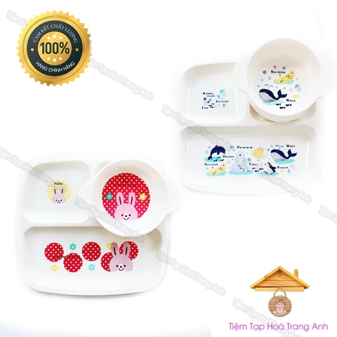 Khay + bát ăn dặm Nhật cho bé
