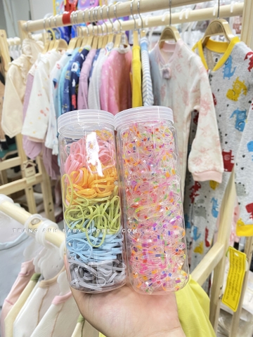 Lọ chun buộc tóc ngũ sắc