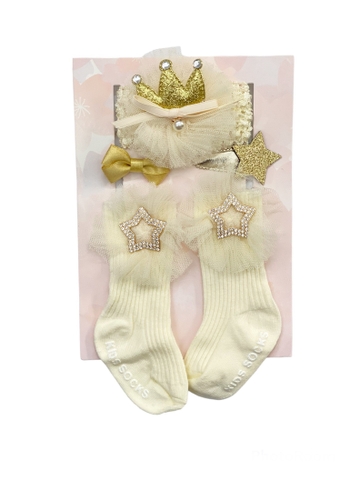 Set băng đô kèm tất Chicbaby