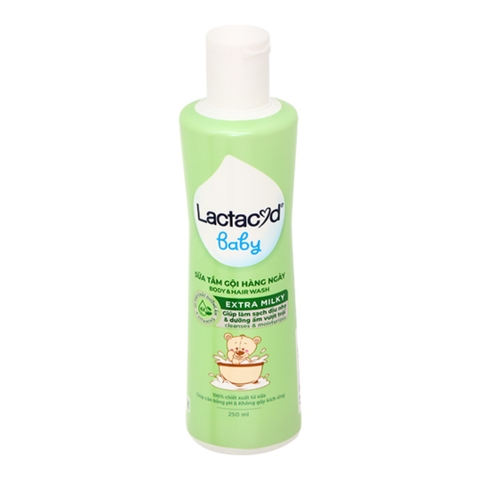 Sữa tắm Lactacyd baby Extra Milky( Xanh Lá)