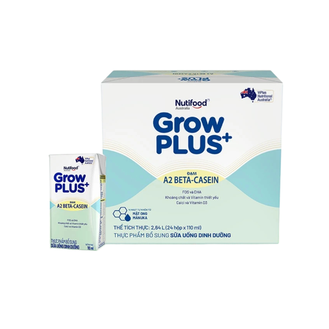 (Thùng 24h) Sữa nước GrowPlus A2 Beta-Casein 110ml