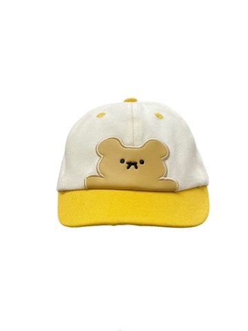 Mũ lưỡi trai thêu gấu da