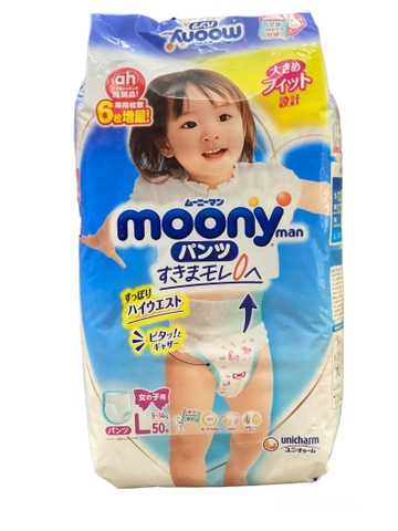 Bỉm Moony xanh nội địa Nhật cộng miếng