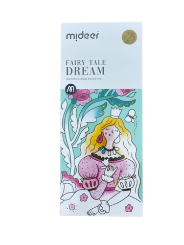 Bộ tranh tô màu nước kèm bút lông Mideer (20 tờ)