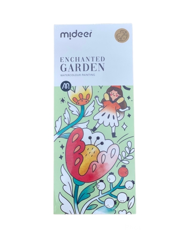 Bộ tranh tô màu nước kèm bút lông Mideer (20 tờ)