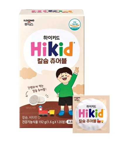 Combo sữa viên tăng chiều cao ILdong Hikid vị socola (120 viên/h)