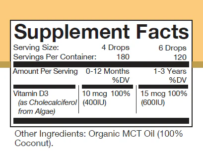 Vitamil D3 hữu cơ Livewise Mỹ dạng nhỏ giọt (0 tháng+)