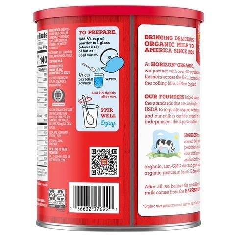 Sữa tươi nguyên kem dạng bột Horizon Mỹ 870g