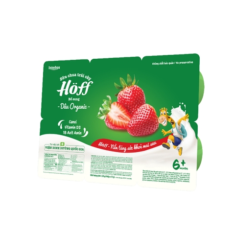 Sữa chua trái cây organic Hoff (6h x 55g)