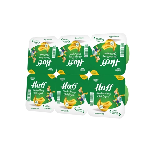 Sữa chua trái cây organic Hoff (6h x 55g)