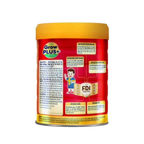 Sữa bột Nutifood Grow Plus đỏ hộp 900g (Từ 1-2 tuổi)