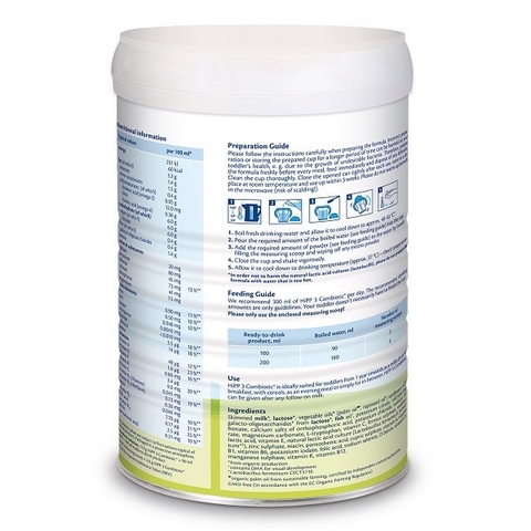 Sữa HiPP Organic Combiotic số 3 800g (1-3 tuổi)