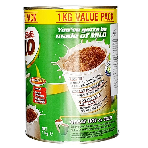 Sữa Milo Úc 1kg (cho bé từ 2 tuổi)