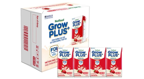Thùng 24 hộp Sữa Grow Plus vị dâu 110ml
